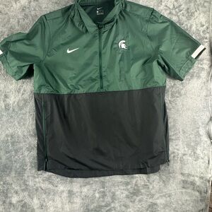 Nike Men's Green and Black Sleeveless windbreaker